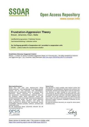 Frustration-Aggression Theory