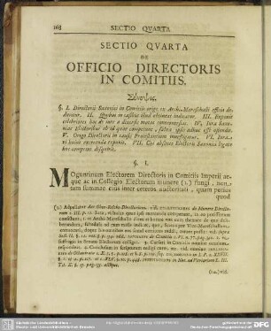 Sectio Quarta De Officio Directoris In Comitiis
