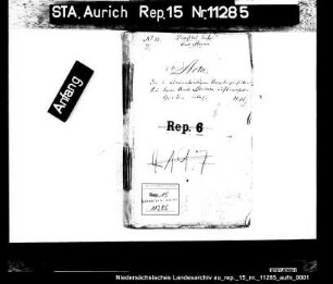 Die bei den Ämtern verwahrten staatlichen Gelder: Amt Berum