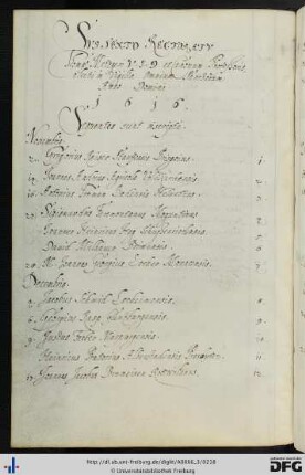 [fol. 105] Rektorat Thomas Metzger 1616/17