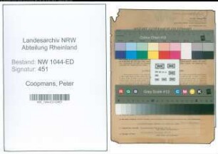 Entnazifizierung Peter Coopmans , geb. 25.01.1891 (Lehrer)