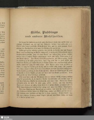 Klöße, Puddings und andere Mehlspeisen