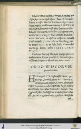 Ordo Episcoporum succedentium.