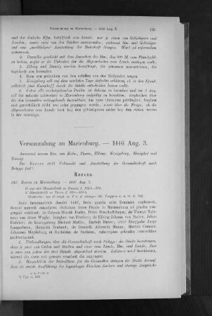 Versammlung zu Marienburg. - 1446 Aug. 3.