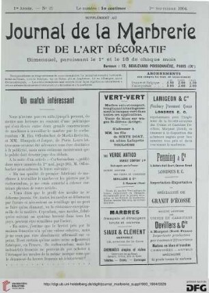 No. 21 (1er Septembre 1904)