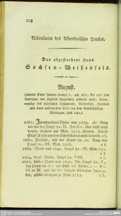 II. Albertinische Nebenlinien