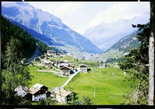 Sölden: Ötztalstaße, Blick ins Ötztal, von der Kühteiner Schlucht, mit Sölden