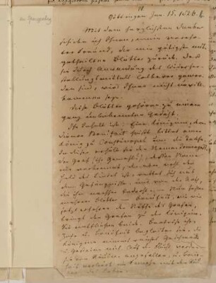 Beilage: Brief von Benecke an Spangenberg (Göttingen, 15. Jan./Jun. 1826)