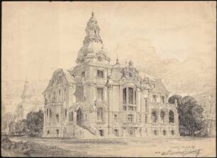 Villa für Karl Stollwerk, Köln: Perspektivische Ansicht