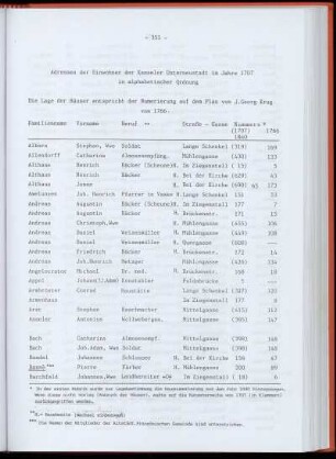 Adressen der Einwohner der Unterneustadt im Jahre 1707