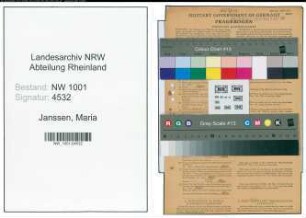 Entnazifizierung Maria Janssen, geb. 30.04.1902 (Mechaniker)