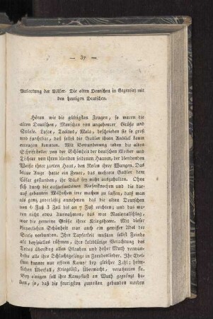 Ausartung der Völker. Die alten Deutschen im Gegensatz mit den heutigen Deutschen.