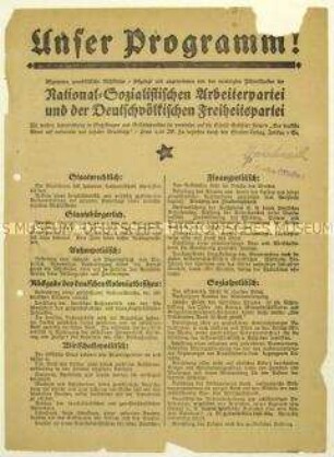 Aufruf des Völkischsozialen Blocks zur Reichstagswahl am 4. Mai 1924