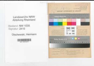 Entnazifizierung Hermann Olschewski , geb. 13.12.1900 (Maschinensteiger)