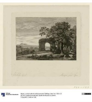 Landschaft mit antikisierender Staffage