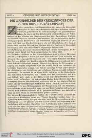 1: Die Wandbilder des Kreuzganges der alten Universität Leipzig