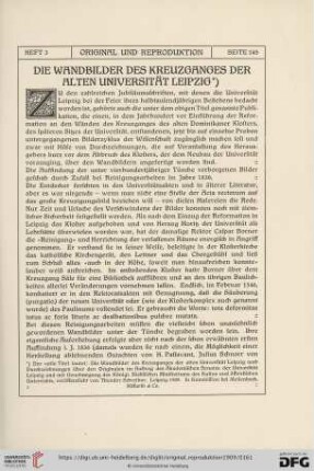 1: Die Wandbilder des Kreuzganges der alten Universität Leipzig