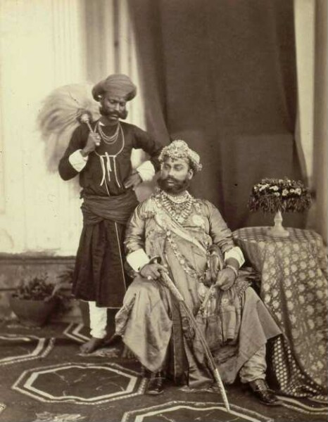 Maharaja Tukaji Rao II with attendant