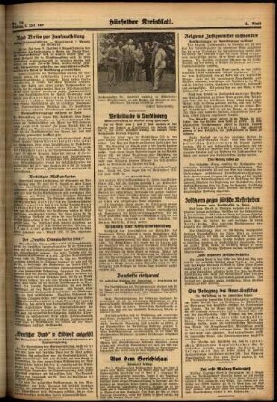 Zweite Ausgabe vom Montag, den 05. Juli 1937.