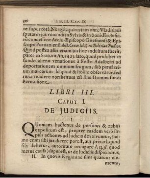 Libri III. Caput I. De Iudiciis