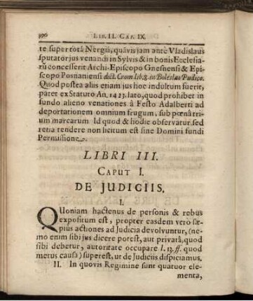 Libri III. Caput I. De Iudiciis