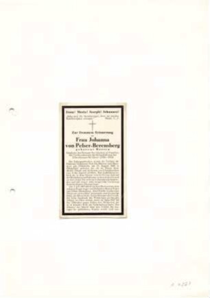 Pelser-Berensberg, Johanna geb. Mooren (von Pelser-Berensberg)