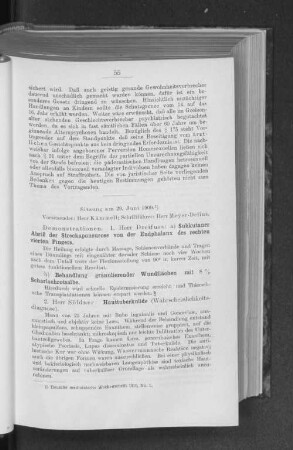 Sitzung am 29. Juni 1909.