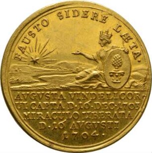 Medaille, 4 Dukaten, 1704