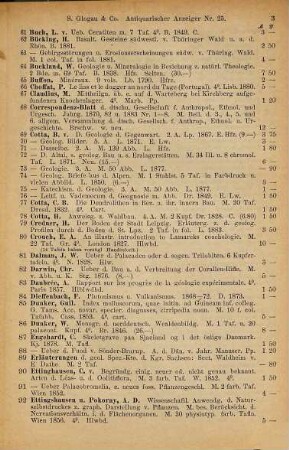 Neueste Erwerbungen von S. Glogau & Co., Buchhandlung und Antiquariat. 25. 1885