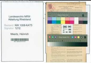 Entnazifizierung Heinrich Meertz , geb. 24.11.1896 (Haendler)