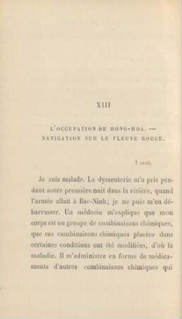 XIII. L'occupation de Hong-Hoa. - Navigation sur le Fleuve Rouge