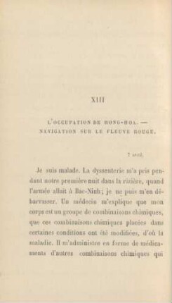 XIII. L'occupation de Hong-Hoa. - Navigation sur le Fleuve Rouge