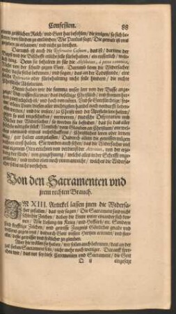 Von den Sacramenten und irem rechten Brauch.