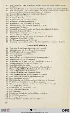 Gläser und Kristalle (Nr. 490-517)
