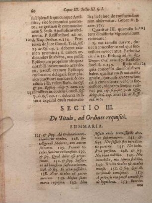 Sectio III. De Titulo, ad Ordines requisito.