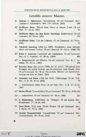 Gemälde neuerer Meister (Nr. 41-92)