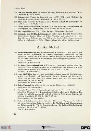 Antike Möbel (Nr. 210-243)
