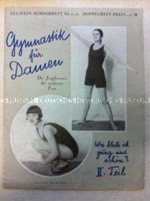 Zeitschriftenheft mit Anleitungen zur Gymnastik für Damen