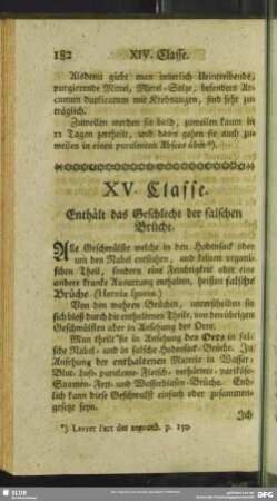 XV. Classe. Enthält das Geschlecht der falschen Brüche
