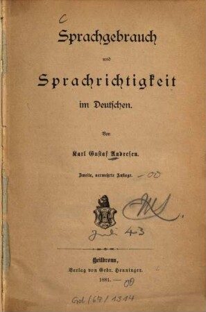 Sprachgebrauch und Sprachrichtigkeit im Deutschen