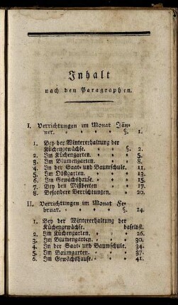 Inhalt nach den Paragraphen.