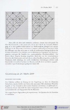 Gesamtsitzung am 24. Oktober 2009