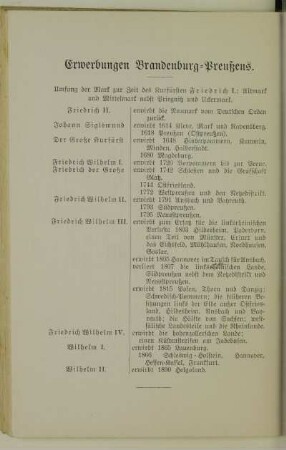 Erwerbungen Brandenburg-Preußens