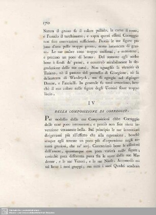 IV. Della Composzione Di Correggio.