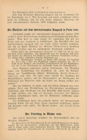 Die Maifeier auf dem internationalen Kongreß in Paris 1900.