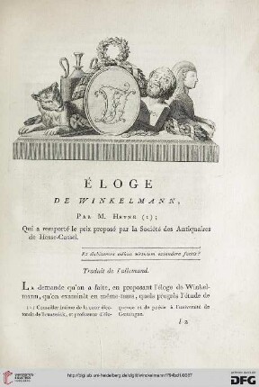 Éloge de Winkelmann