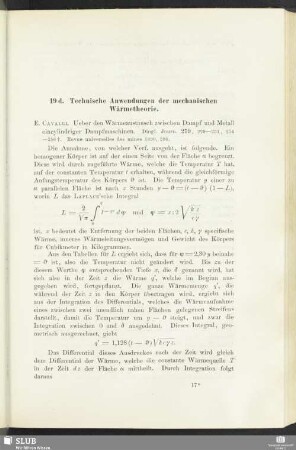 19d. Technische Anwendungen der mechanischen Wärmetheorie