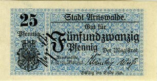 Arnswalde, Stadt: 25 Pfennig 1917