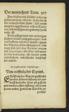 De publicatione expensarum. Von eröffnung der Expens.