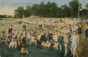 Luna-Park, Leipzig-W. am Auensee: Strandbad [Offizielle Postkarte]